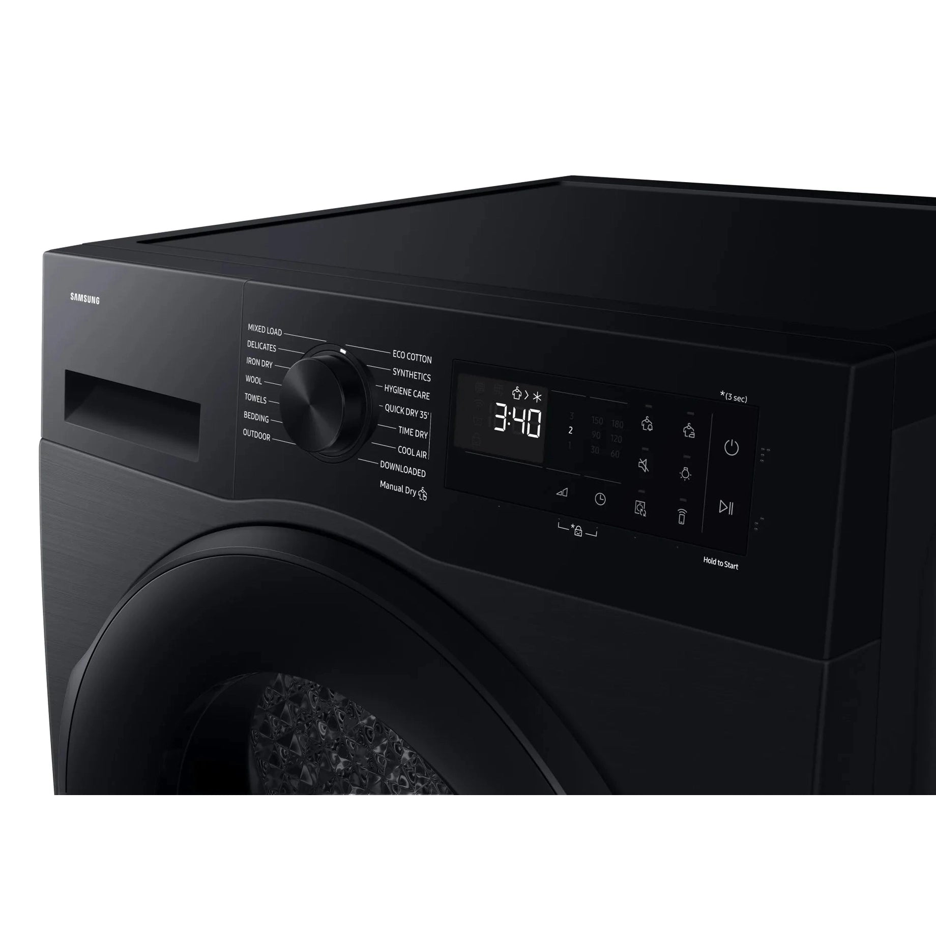 Samsung Series 5 AI Energy 9kg Heat Pump Tumble Dryer Black| DV90DG52A0ABEU Samsung Tumble Dryer Euronics Ireland