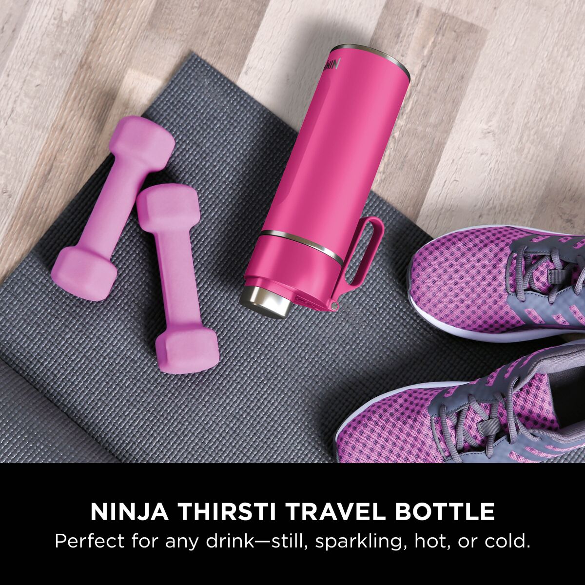Ninja Thirsti Insulated Travel Bottle 530ml Pink product image