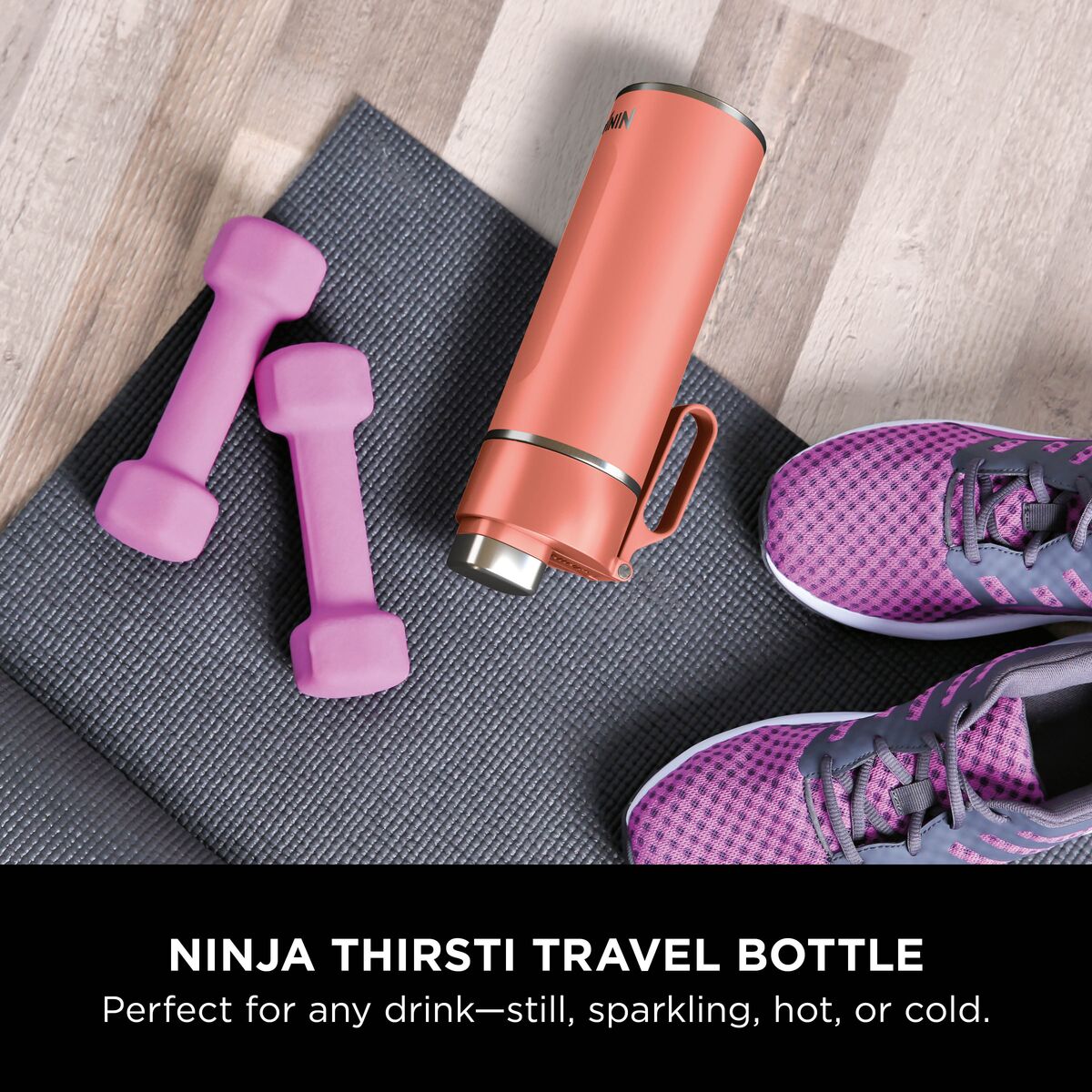Ninja Thirsti Insulated Travel Bottle 530ml Coral product image
