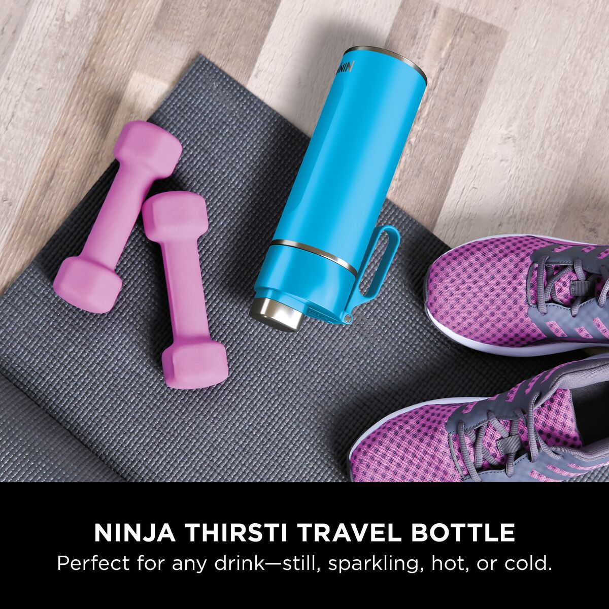 Ninja Thirsti Insulated Travel Bottle 700ml Tropical Blue product image