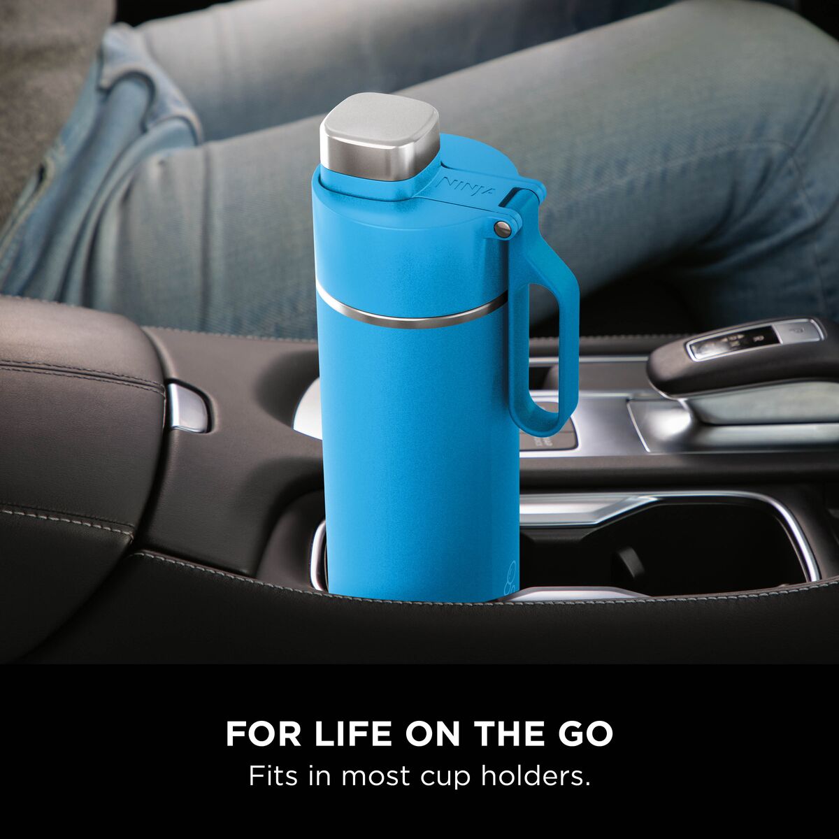 Ninja Thirsti Insulated Travel Bottle 700ml Tropical Blue product image