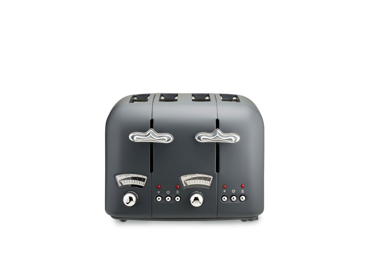 De'Longhi Argento Silva 4 Slice Toaster - Grey - front view