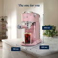 De'Longhi Dedica Duo Espresso Machine - Pink - dimensions 149 x 330 x 305 mm