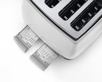 De'Longhi Icona Capitals 4 Slice Toaster - White - removable crumb trays