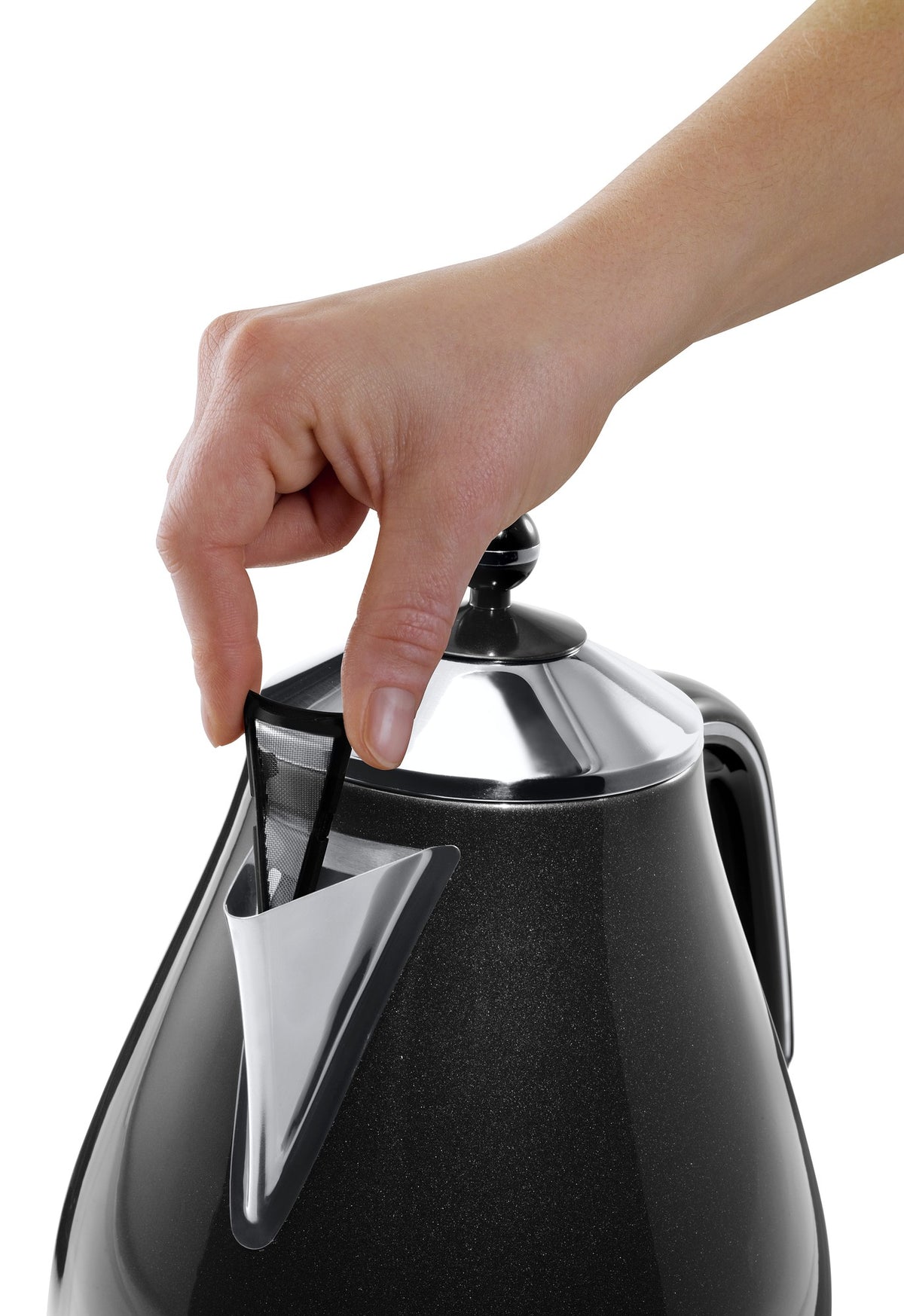 De'Longhi Icona Micalite Kettle - Black - removable limescale filter