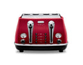 De'Longhi 4 Slice Toaster - Red - front view