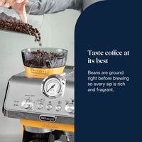 De'Longhi La Specialista Arte Espresso Machine - Yellow - integrated grinder with fresh beans