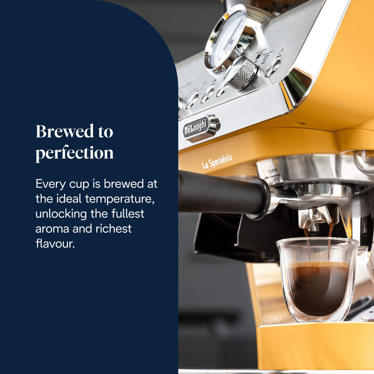 De'Longhi La Specialista Arte Espresso Machine - Yellow - Active Temperature Control brewing