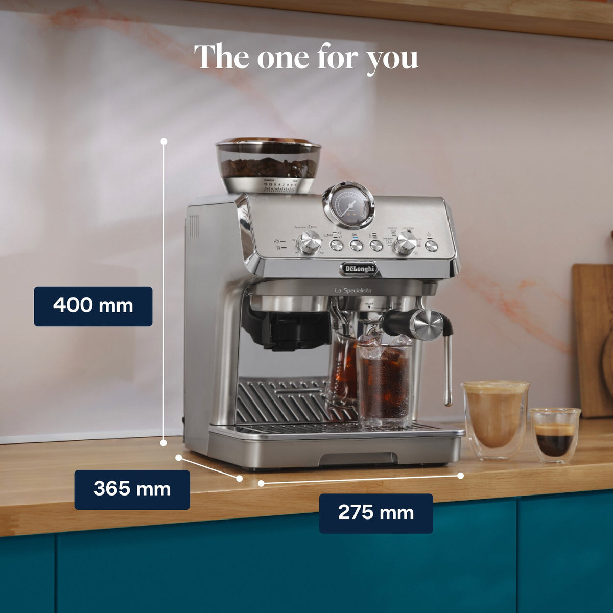 De'Longhi La Specialista Arte Evo - Stainless Steel - dimensions