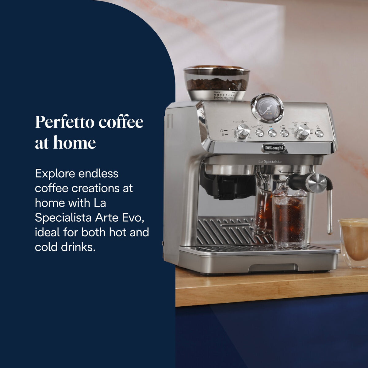 De'Longhi La Specialista Arte Evo - Stainless Steel - hot and cold coffee at home