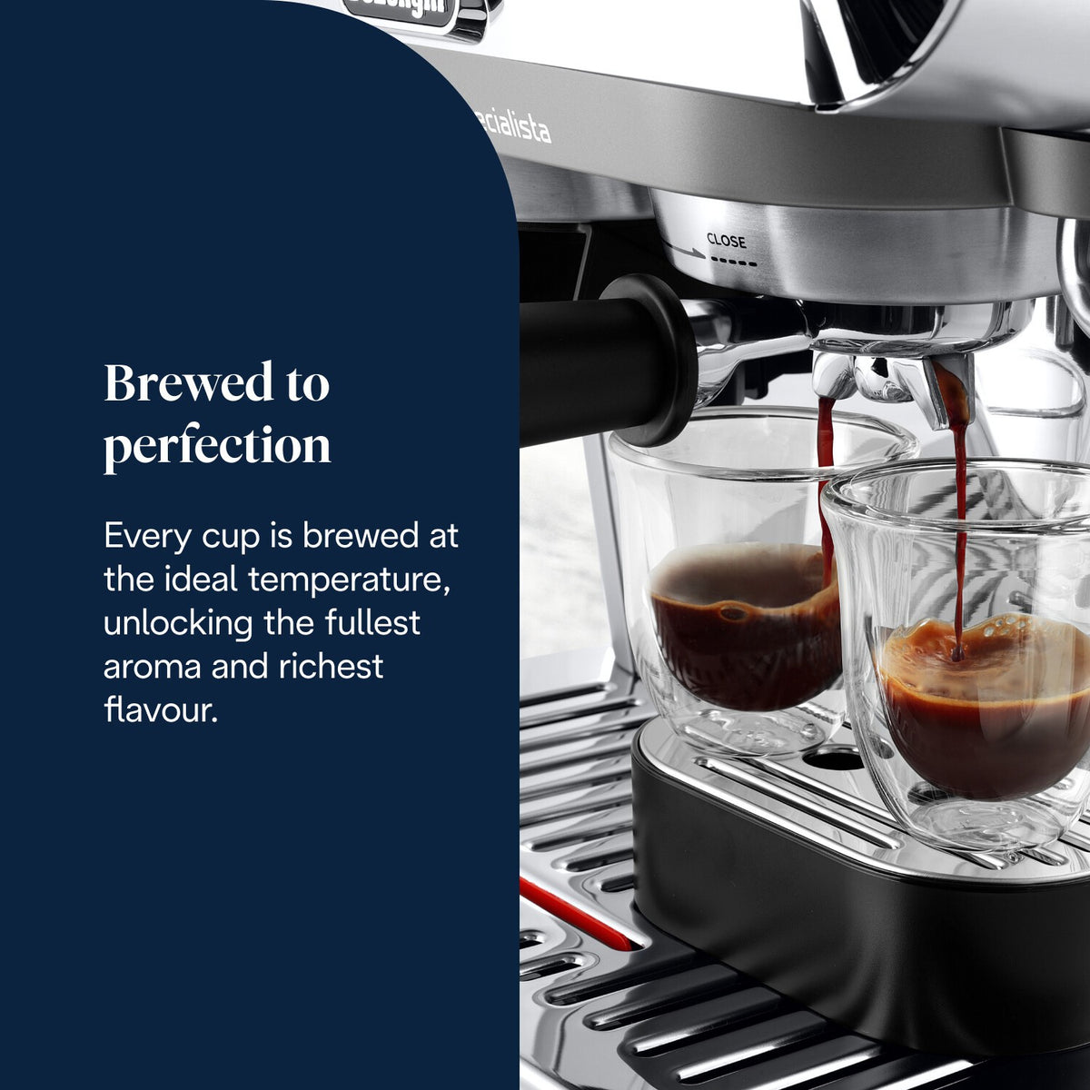 De'Longhi La Specialista Arte Evo - Stainless Steel - brewed at the ideal temperature