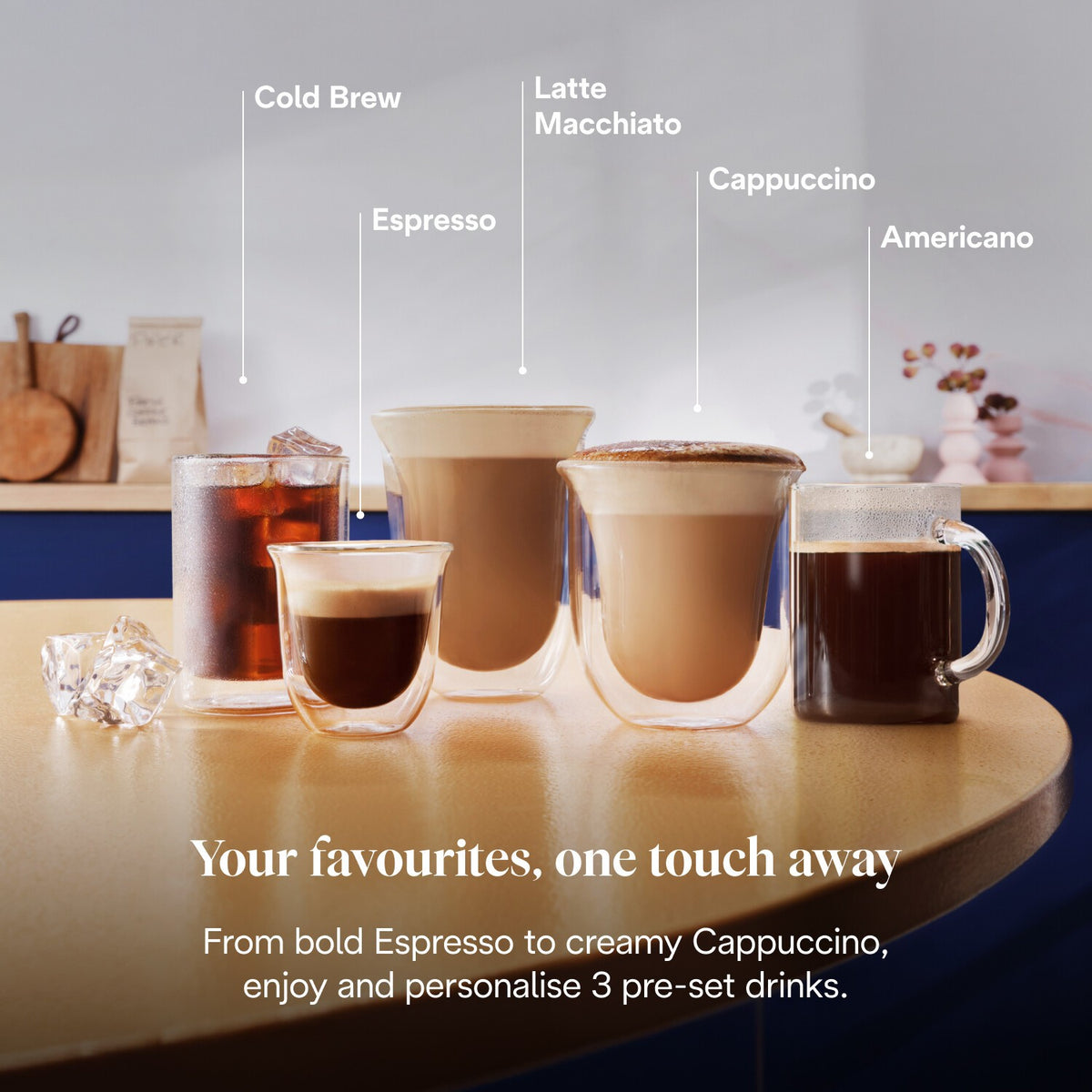 De'Longhi La Specialista Arte Evo - Stainless Steel - three one-touch preset drinks