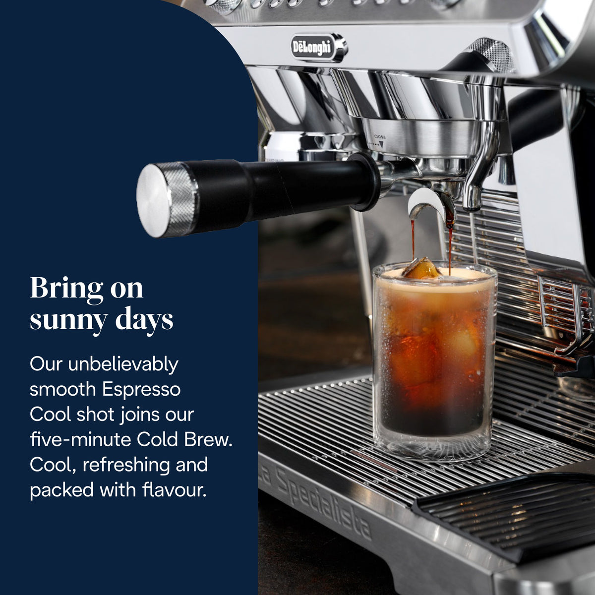 De'Longhi La Specialista Maestro Espresso Machine - Silver - Espresso Cool and Cold Brew