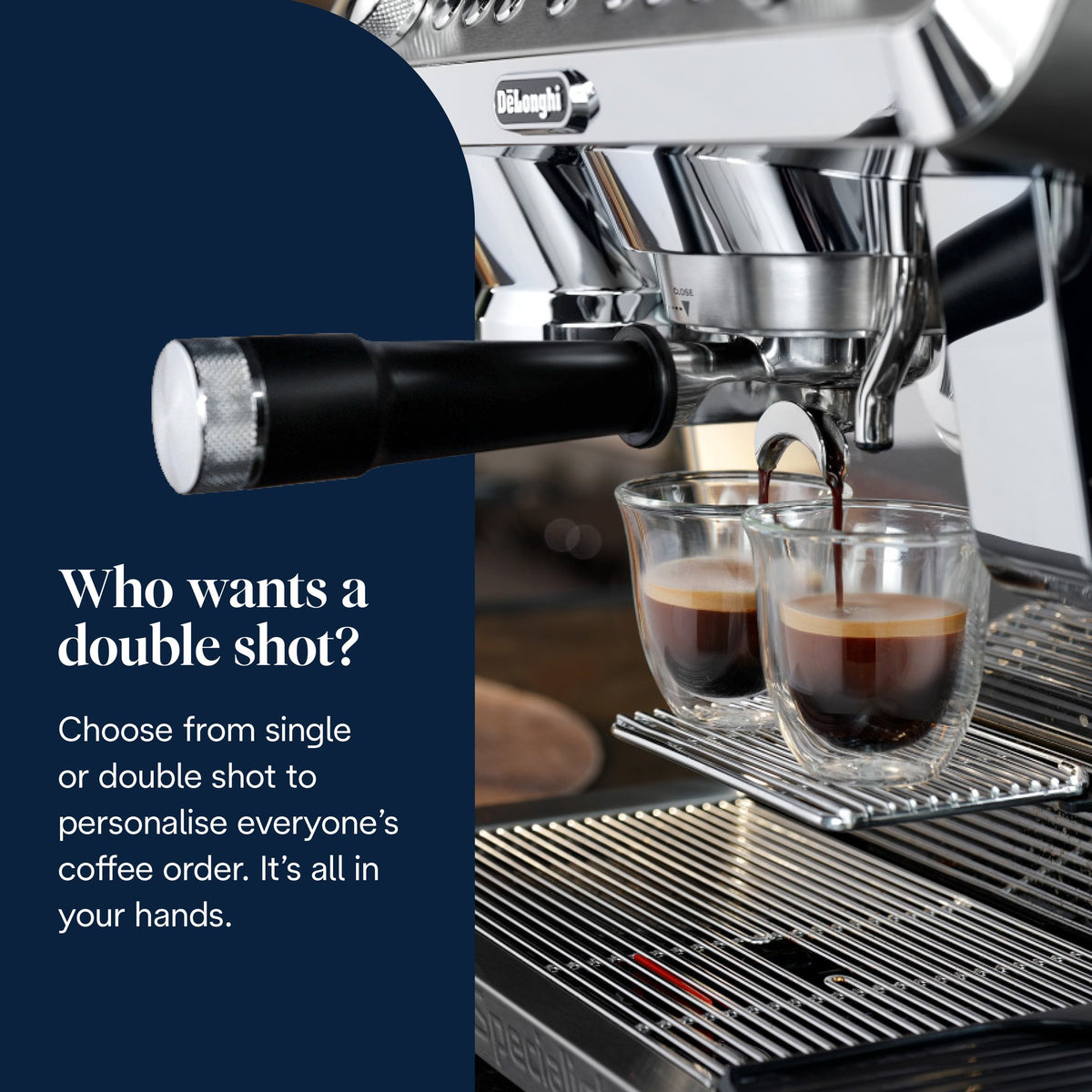 De'Longhi La Specialista Maestro Espresso Machine - Silver - single or double shot extraction