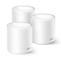 TP-Link Deco X1500 (Deco X10 hardware) mesh Wi-Fi 6 system, three units — front view