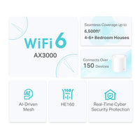 TP-Link Deco X50 V2 AX3000 Whole-Home Mesh Wi-Fi 6 System | Deco X50(2-pack)