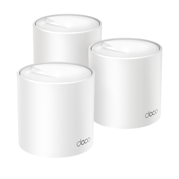 TP-Link Deco X50, three units — pack-selector icon on dark background