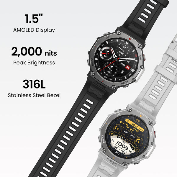 Amazfit T-Rex 3 Rugged GPS Smartwatch – Haze Gray | T-Rex 3
