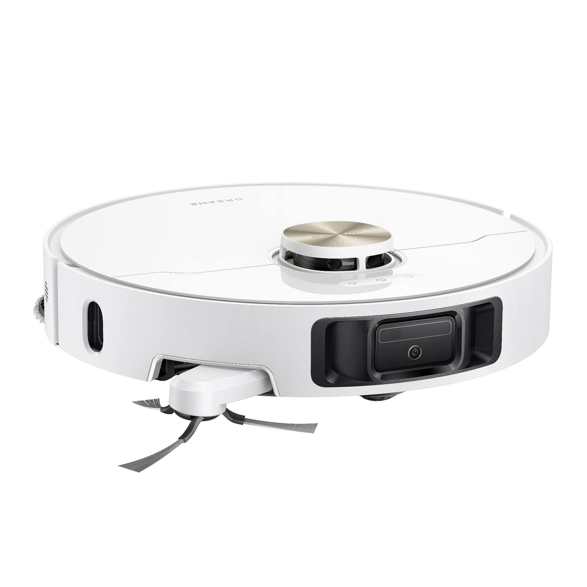 Dreame L50 Ultra AE Robot Vacuum and Mop - White - side view of the robot showing the front sensors