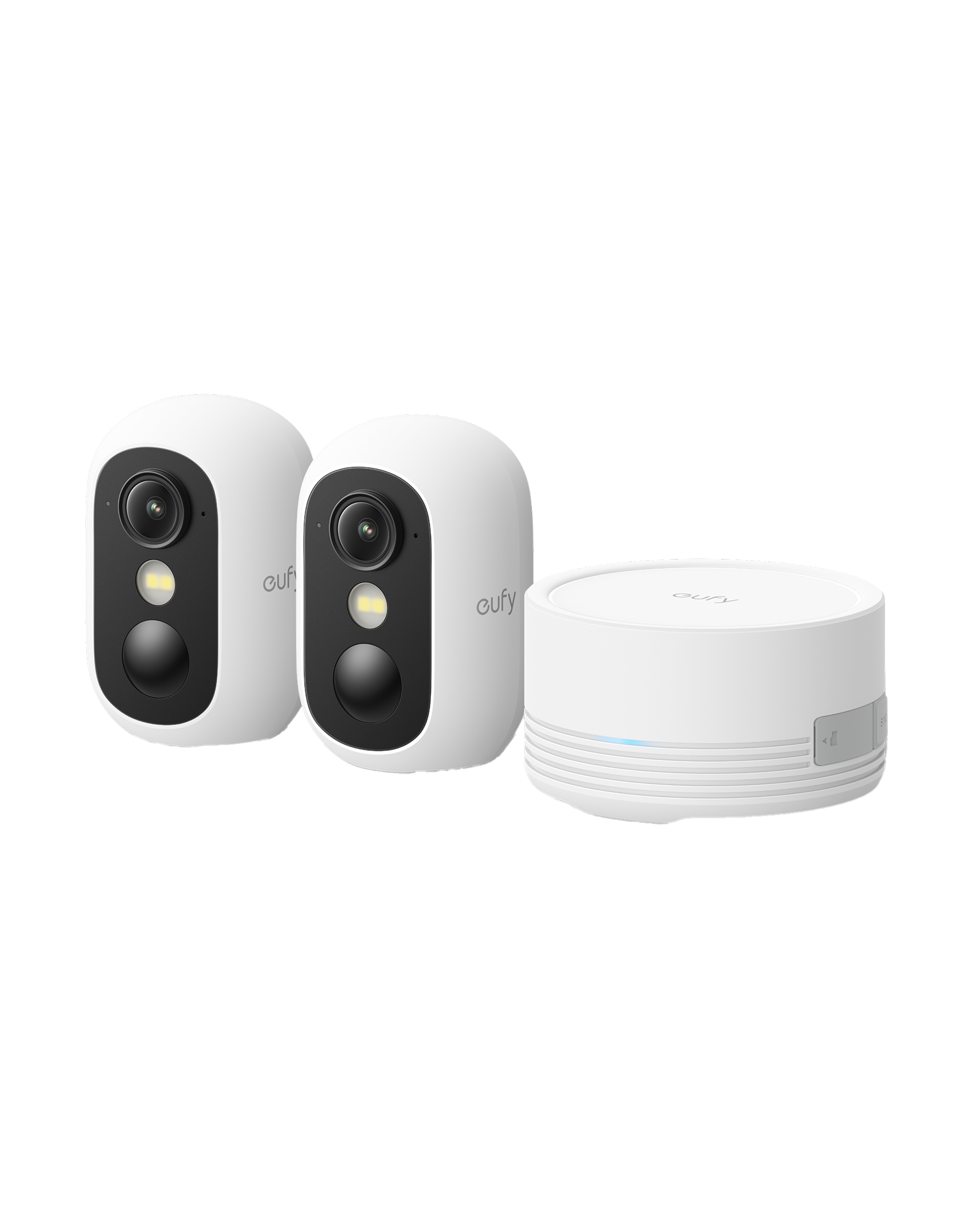 eufyCam C35 2-Camera Kit with HomeBase Mini, White - official product image