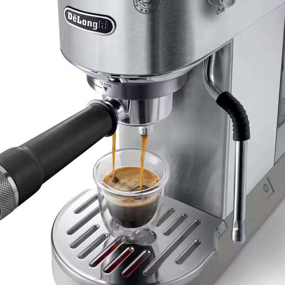 De'Longhi Dedica Duo with Advanced Milk Steam Wand & Cold Brew Option - Stainless Steel