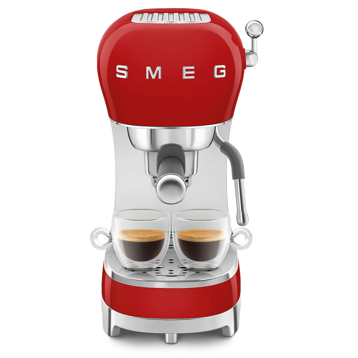 Smeg 50s Style Espresso Coffee Machine - Red | ECF02RDUK