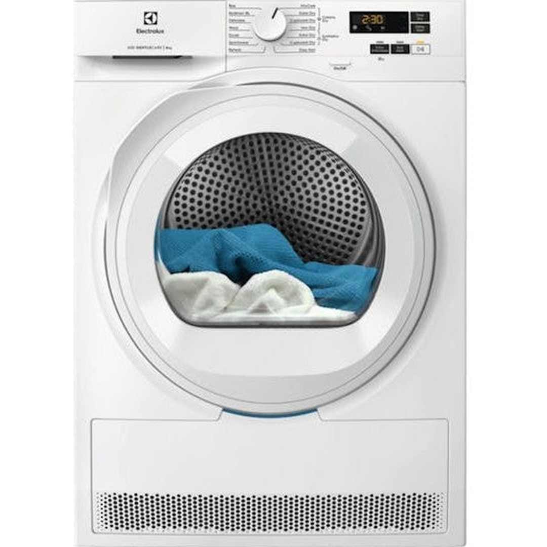 Electrolux 8kg Heat Pump Dryer - White | EDHI618WD Electrolux Tumble Dryer Euronics Ireland