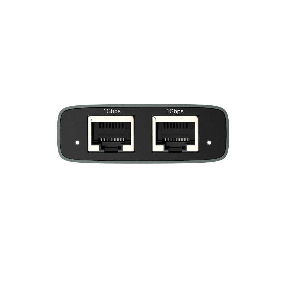 TP-Link EH210 1 to 2 Gigabit Ethernet Splitter — back view showing two RJ45 output ports