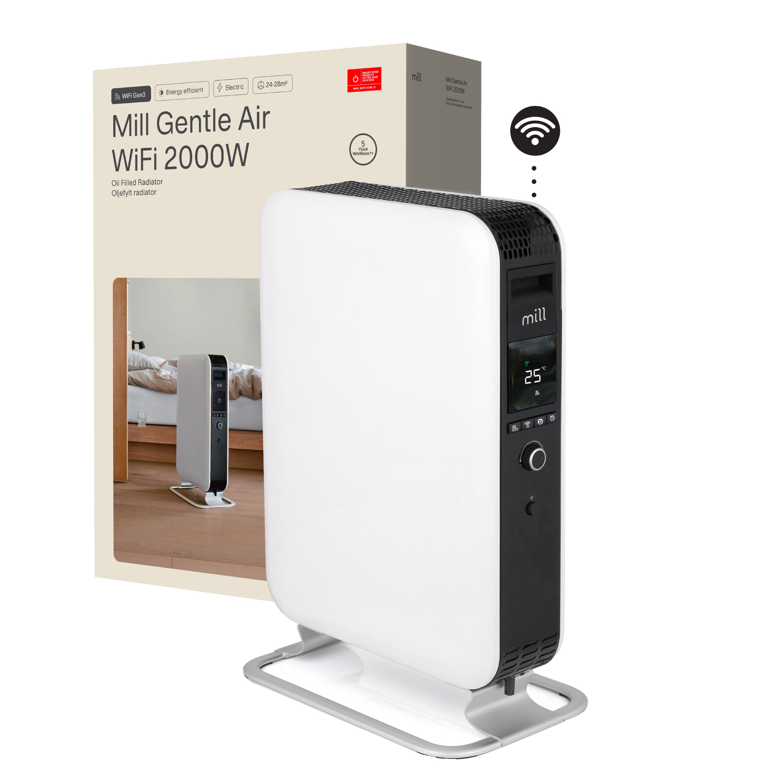 Mill Gentle Air WiFi Oil Filled Radiator 2000W White product image