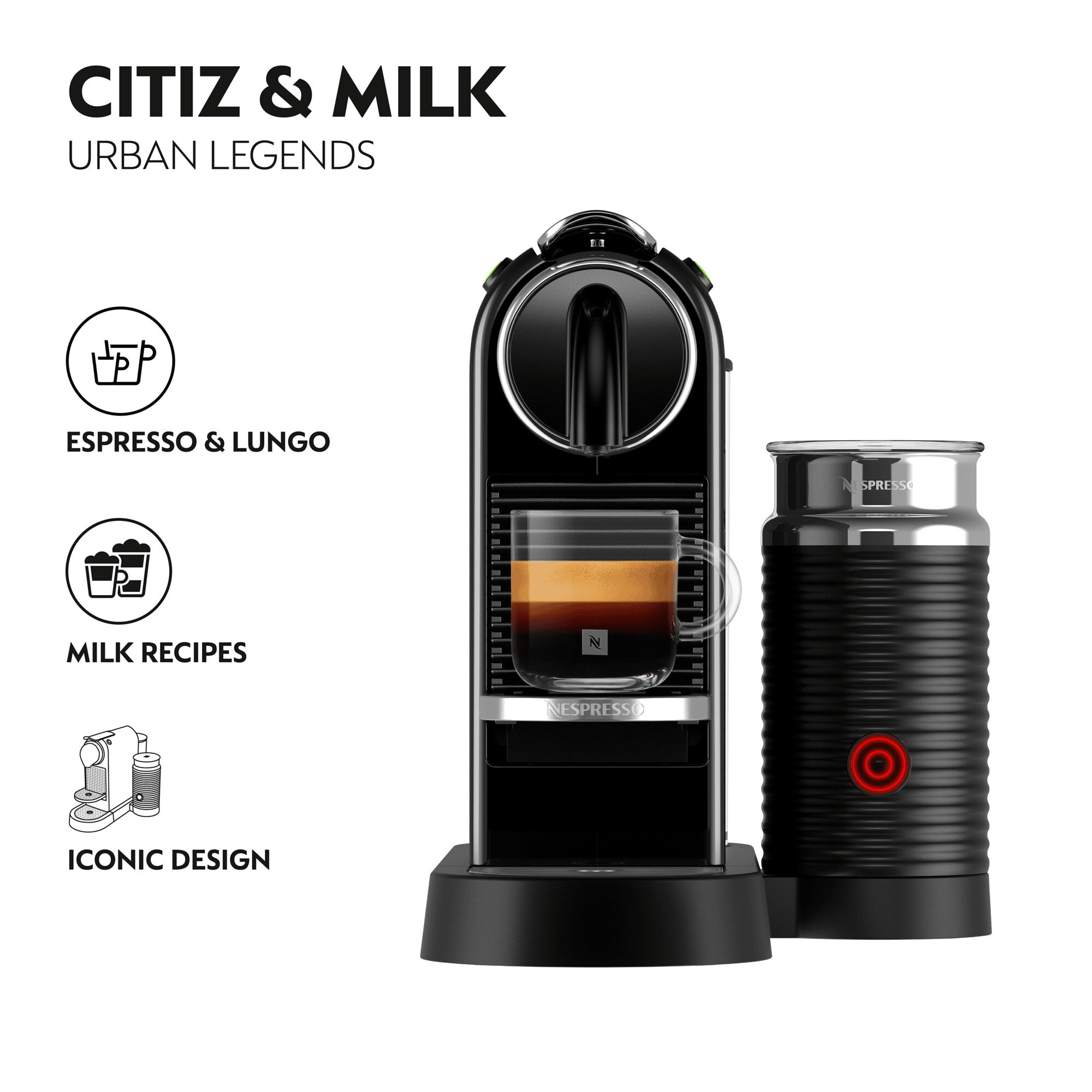 De’Longhi Citiz Espresso Machine & Milk Frother | EN267.BAE