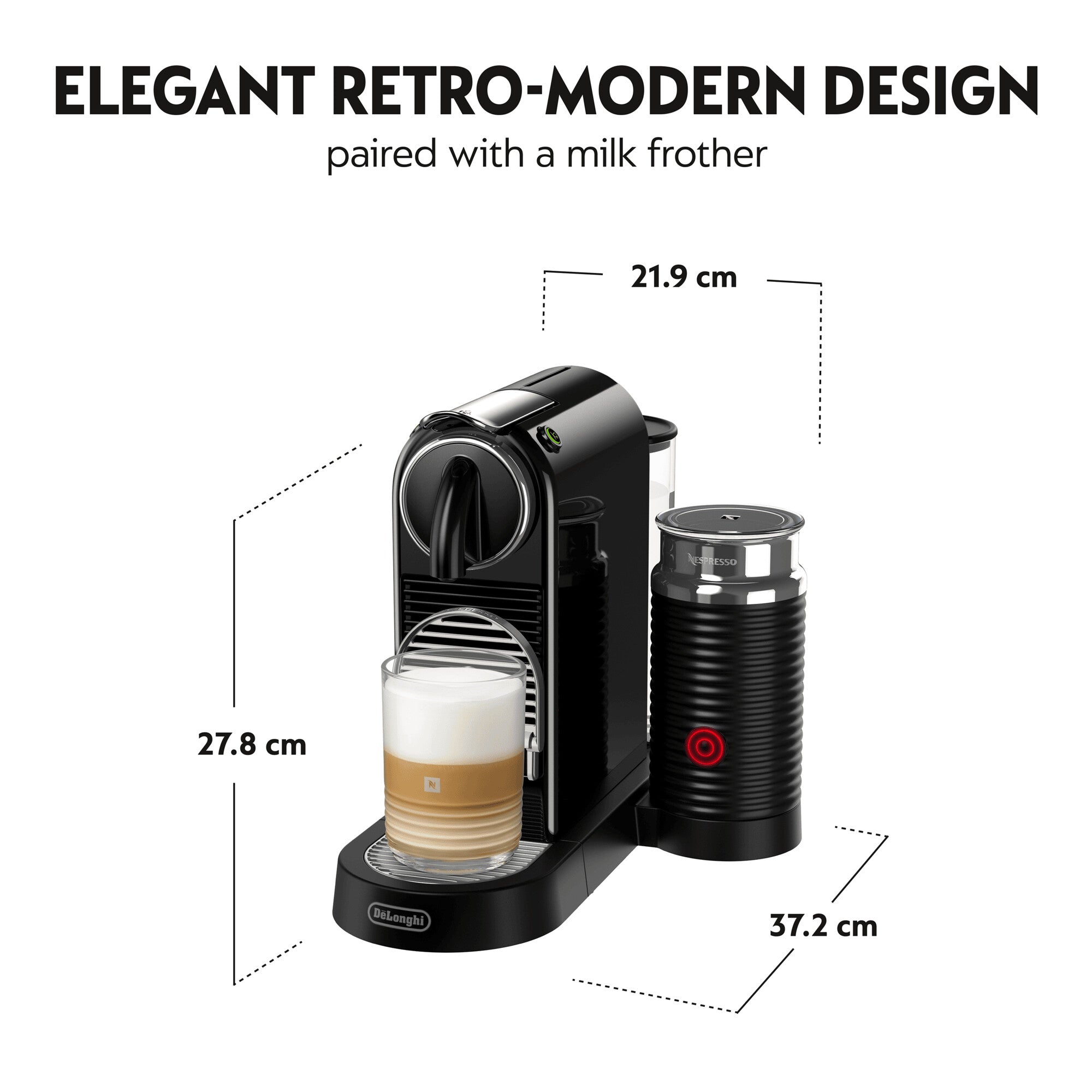 De’Longhi Citiz Espresso Machine & Milk Frother | EN267.BAE