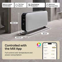 Mill WiFi Max Portable Heater 1500W White product image