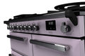 Rangemaster Estel Deluxe 100 Dual Fuel range cooker in Heather with Chrome trim