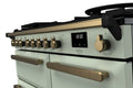 Rangemaster Estel Deluxe 100 Dual Fuel range cooker in Mint with Antique Brass trim