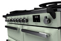 Rangemaster Estel Deluxe 100 Dual Fuel range cooker in Mint with Chrome trim