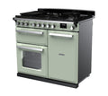 Rangemaster Estel Deluxe 100 Dual Fuel range cooker in Mint with Chrome trim