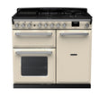 Rangemaster Estel Deluxe 100 Dual Fuel range cooker in Pale Cream with Chrome trim