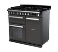 Rangemaster Estel Deluxe 100 Dual Fuel range cooker in Slate with Chrome trim