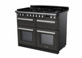 Rangemaster Estel Deluxe 110 Dual Fuel range cooker in Slate with Chrome trim