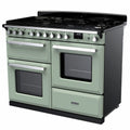 Rangemaster Estel Deluxe 110 Dual Fuel range cooker in Mint with Chrome trim