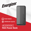 Energizer Power Bank 20,000mAh USB-C | UE20050C Energizer Powerbank Euronics Ireland