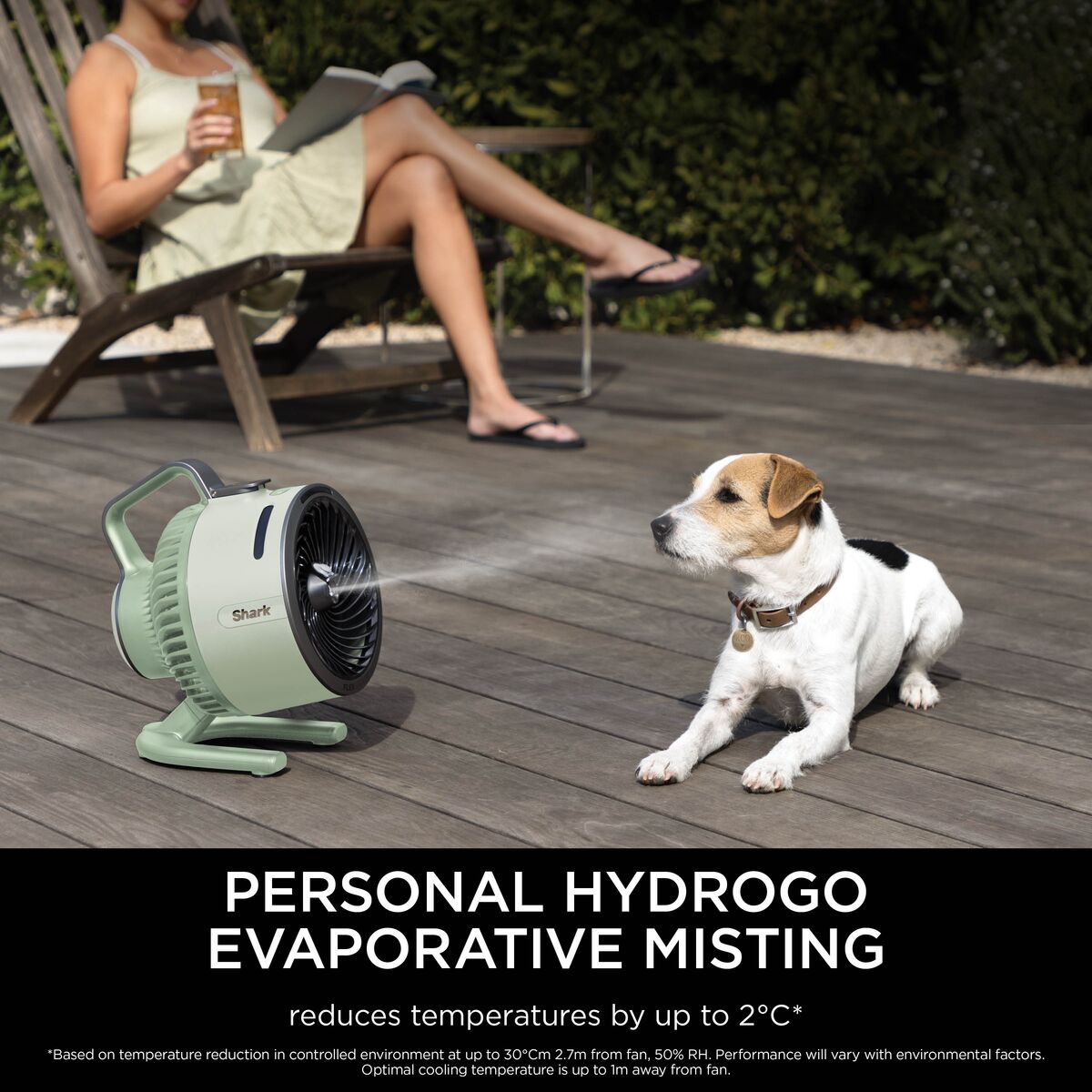 Shark FlexBreeze HydroGo Misting Fan Mint Green product image
