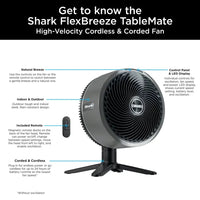 Shark FlexBreeze TableMate High-Velocity Tabletop Fan Winter Fog product image