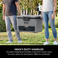 Ninja FrostVault 47L Hard Cooler with Dry Zone - Slate Grey - heavy-duty handles
