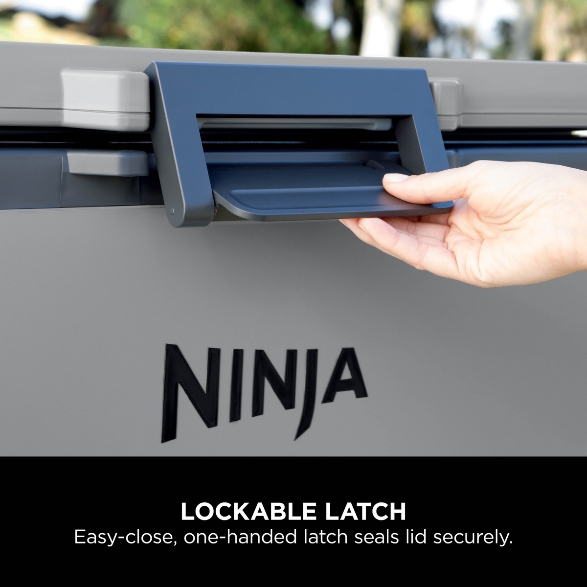 Ninja FrostVault 47L Hard Cooler with Dry Zone - Slate Grey - lockable latch