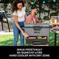 Ninja FrostVault 47L Hard Cooler with Dry Zone - Slate Grey - 50-quart cooler with Dry Zone