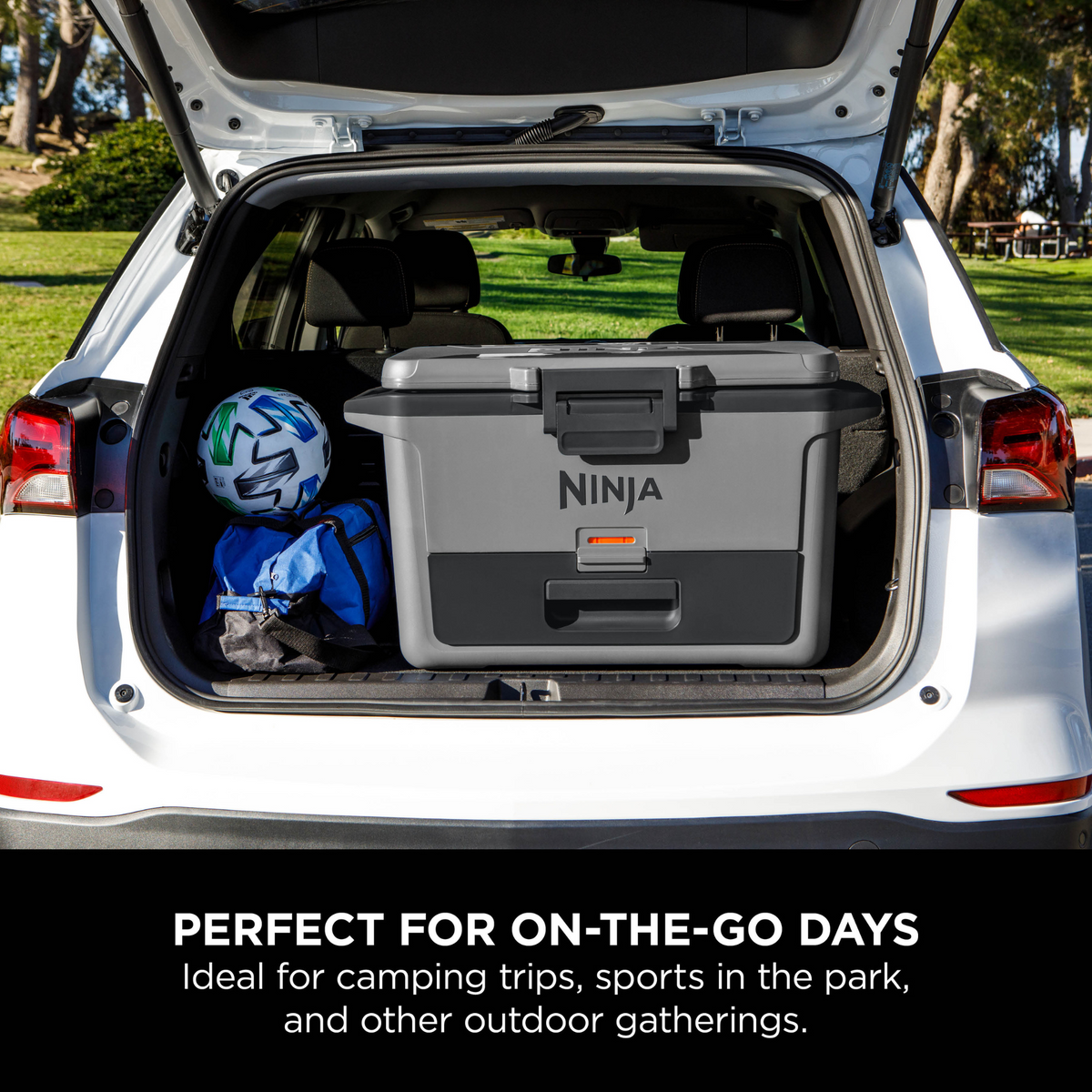 Ninja FrostVault 47L Hard Cooler with Dry Zone - Slate Grey - on-the-go days