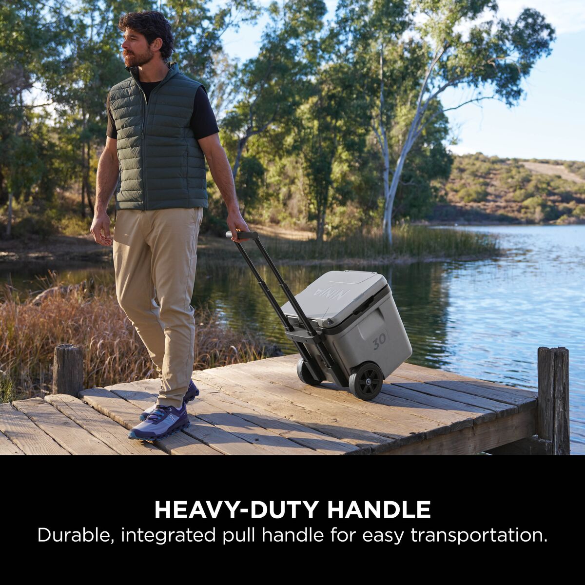 Ninja FrostVault 30QT/28L Wheeled Cooler with Dry Zone Slate Grey product image