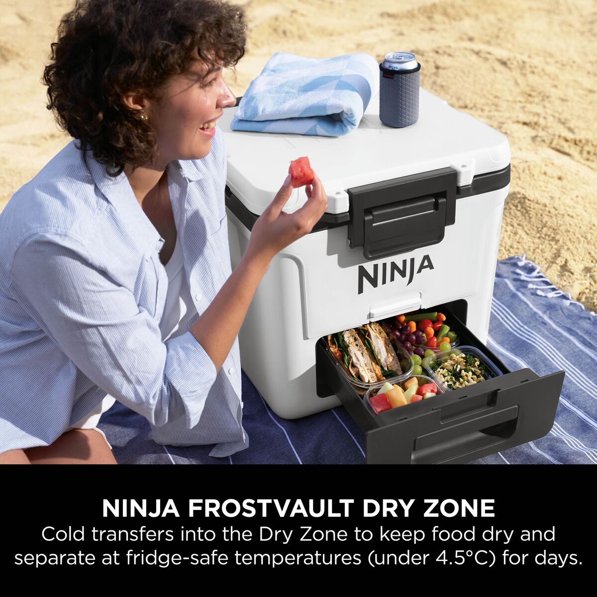 Ninja FrostVault 30QT/28L Wheeled Cooler with Dry Zone Cloud White product image