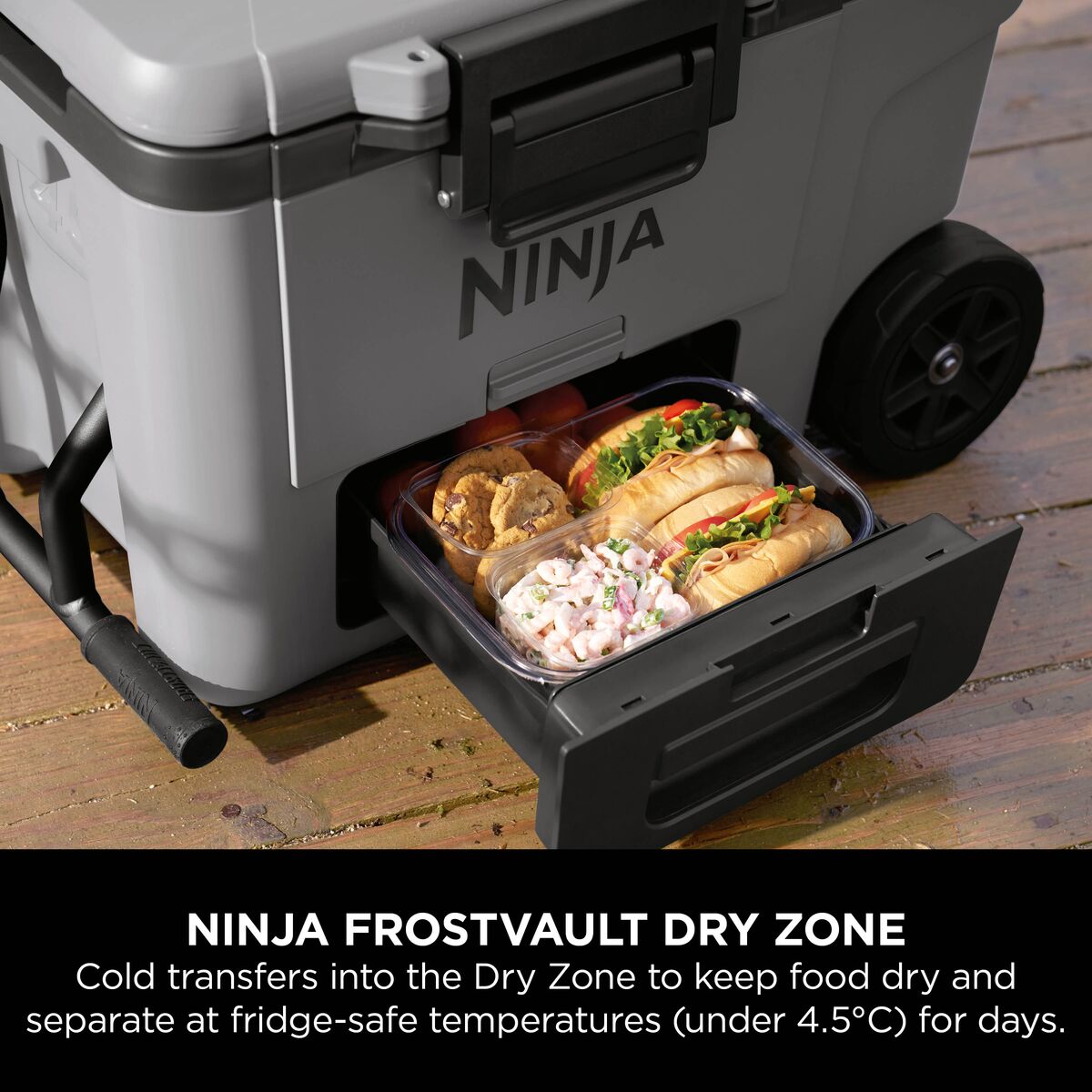 Ninja FrostVault 45QT/42L Wheeled Cooler with Dry Zone Slate Grey product image